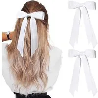 nsihing Haarspange Haarschleife Damen, Französische Haarspange Schleife, Schleife Haare, 2-tlg.