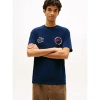 Tommy Jeans T-Shirt TJM RELAXED SIGN CIRCLE mit Markenprint, Rundhals