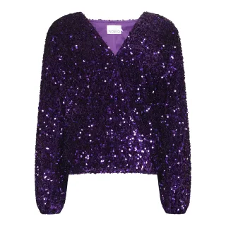 Teagan Wickelbluse in Flieder