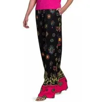 Versace Jeans Couture Loungehose Bedruckte Weite Hose Barock Leggings Pants Trousers Barock Medaillon-Motiven - Elastischer Bund - Seitentaschen