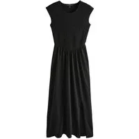 Next Midikleid Jersey-Midikleid mit gesmoktem Rumpf (1-tlg)