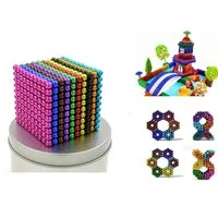 powertechnik-Germany Magnetkugeln 1000 St 5mm Interaktions-Desktop-Spielzeug ​​Spielset Magnetspielbausteine, (1000 St)