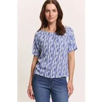 Tranquillo Blusenshirt Bluse Ruuth aus EcoVero™ Viskose Nachhaltige Bluse aus EcoVero Crinkle-Viskose