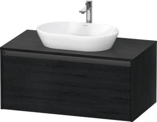 Duravit Ketho.2 Konsolenwaschtischunterbau wandhängend Eiche Schwarz Matt 1000x550x459 mm - K2488601 K24886016160000