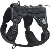 Blusmart Hunde-Geschirr Taktisches Hundegeschirr, Nylon, Verstellbares Hundegeschirr