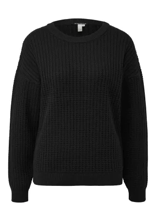 qs - Strickpullover schwarz - Gr. - XL