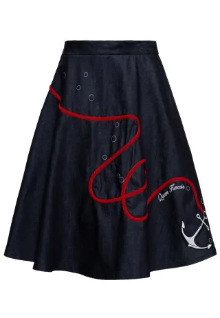 Queen Kerosin Damen Swing Rock Anchor dunkelblau