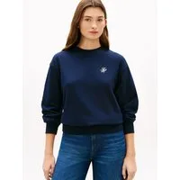 Tommy Hilfiger Sweatshirt TH SCRIPT REG SWEATSHIRT mit kleinem Logo-Stick