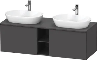 Duravit D-Neo Konsolenwaschtischunterbau wandhängend Graphit Matt 1400x550x459 mm - DE4950BBD490000 DE4950BBD490000