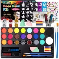 LuxusKollektion Theaterschminke Gesichtsfarbe Kinderschminken Set, 20 Farben Bodypainting