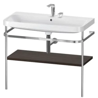 Duravit Happy D.2 Plus c-shaped Set mit Metallkonsole Nussbaum gebürstet Matt 975x490x850 mm - HP483 HP4838E6969