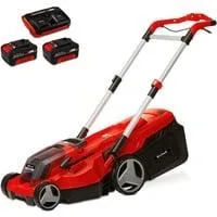 Professional Akku-Rasenmäher RASARRO 36/38, 36Volt (2x18V) rot/schwarz, 2x Li-Ionen Akku 4,0Ah