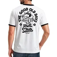 Neverless Print-Shirt Herren T-Shirt Retro Kontrastbund - Design Good old Days- Printshirt mit Print
