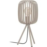 EGLO Tischleuchte Tischleuchte ROMAZZINA, exkl. E27, Stahl, Tischlampe, Ein-/Ausschalter, ohne Leuchtmittel, Stativ Nachtischlampe, 20x 20x43,5cm, Dreibein, Deko Schlafzimmer