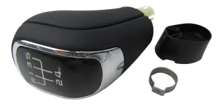 Original Leder Schaltknauf Knauf 5-Gang Chrom Schwarz Audi A4 S4 8E B6 B7 +Avant
