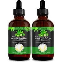 ALIVER Haaröl Rizinusöl Castor Oil Haut Haar Bart Wimpern Augenbrauen Nägel, 2-tlg., Feuchtigkeitscreme, Wimpernpflege, Augenbrauenpflege, Bartpflege