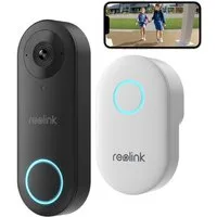 Reolink Smart Home Türklingel Videodoorbell Kamera WLAN-Version 5MP (Außenbereich, 2,4/5 GHz WiFi,Personenerkennung,Arbeitet mit Reolink NVRs)