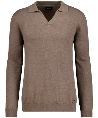 RAGMAN - Strickpullover mit Reverskragen camel - Gr. - XL