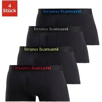 Bruno Banani Hipster (Packung, 4-St) knapp sitzende Boxershorts mit Logo Webbund aus Baumwollmischung