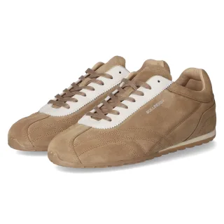 Bullboxer Low Sneaker  Taupe - Gr. 37 -  Leder und Textil