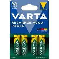 VARTA Akkus AA 2600 mAh, wiederaufladbar, vorgeladen, 4 Stück, Ni-MH ohne Akku
