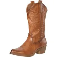 Salinyang Damen Cowboy Boots – Cowboystil mit Stickerei Lederoptik Stiefel