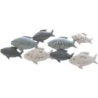 Annastore Wanddekoobjekt Wanddeko Fische oder Segelschiffen aus Metall - Wandskulptur