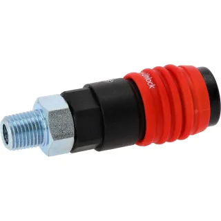 KS Tools 3in1 Universal-Druckluft-Sicherheitskupplung mit 1/4 Zoll AG - 999.9104