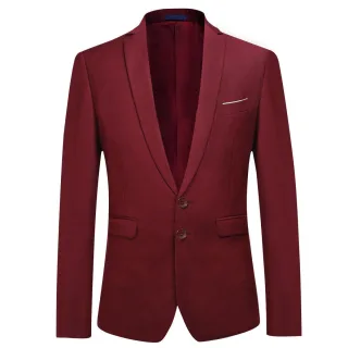 Klassischer roter Blazer mit zwei Knöpfen