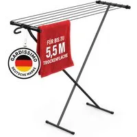 Gardissimo Wäscheständer Space klein und schmal klappbar Wäschetrockner, klappbar ideal für kleine Räume wie Bad Balkon etc.