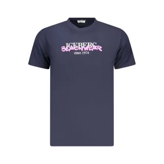 Ice Iceberg Beachwear Logo Marineblaues T-shirt