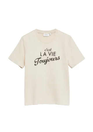 comma - T-Shirt beige - Gr. - 44