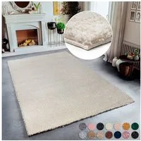 OTTO home Hochflor-Teppich Viva Shaggy, in Standard- und Premium-Qualität, 30 mm oder 45 mm Höhe, rechteckig, Uni Farben, einfarbig, weich, kuschelig, Läufer, Kundenliebling