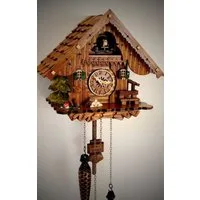 Clockvilla Hettich-Uhren Wanduhr Schwarzwälder Kuckucksuhr mit Schindeldach