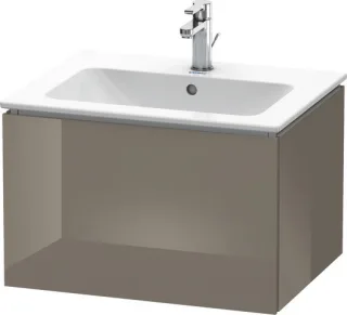 Duravit L-Cube Waschtischunterbau wandhängend Flanell Grau Hochglanz 620x481x400 mm - LC614008989 LC614008989