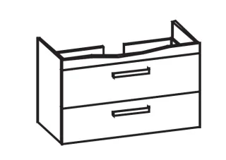 Artiqua 414 Waschtischunterschrank für Sentique 5142A0 Sangallo Grau quer, 414-WU2L-V05-7152-432 414-WU2L-V05-7152-432