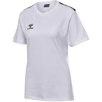 hummel Kurzarmshirt Sport-Shirt hmlAUTHENTIC CO (100% Baumwolle) Kurzarm weiss Damen