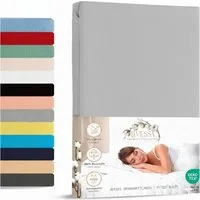 livessa Spannbettlaken Jersey Spannbettlaken Bettlaken Baumwolle weich Rundumgummi, Jersey, Gummizug: Rundumgummizug, In 9 Größen und vielen Farben erhältlich aus 100% Baumwolle