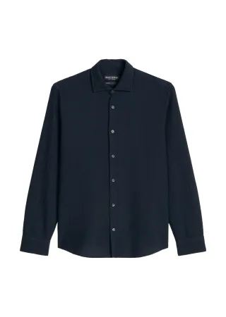 Marc OPolo Casual - Dobby-Hemd shaped dark navy - Gr. - XL