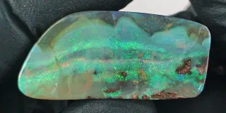 66,44 ct Boulder Opal Multicolor - gelocht / gebohrt für Lederband