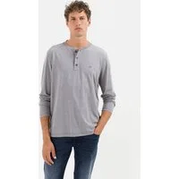 camel active Langarmshirt aus nachhaltigen Baumwollmix Langarm
