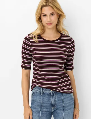 Brax Damen Shirt Style CARINA S blackberry violet, dunkles lila, Gr. 32