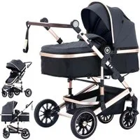Daliya® Kombi-Kinderwagen NEOMOVE 2in1 Kinderwagen, Buggy und Babywanne in einem, Babywanne und Sportsitz, Alu-Rahmen, Großer Einkaufskorb