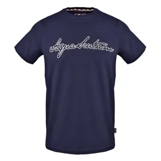 Aquascutum - T-Shirt für Herren, Logo (Marine)