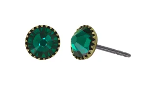 konplott - Ohrstecker mit Schmuckstein grün
