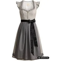 KRÜGER COLLECTION Dirndl Dirndl Lindsey 70cm Länge grau