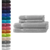 Hometex Premium Textiles Handtuch in Premium Qualität 500 g/m², Feinster Frottier-Stoff 100% Baumwolle, 2x Duschtuch + 2 Handtuch, weich, saugfähig, extra schwer & flauschig