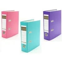 Livepac Office Aktenordner 3x Ordner / DIN A5 / 75mm / Farbe: je 1x pink, türkis und lila
