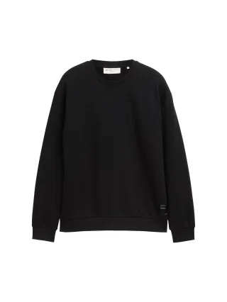 Denim Tom Tailor - Sweatshirt mit Logo-Badge black - Gr. - S