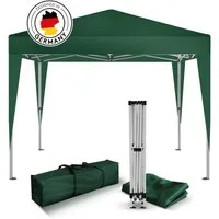 Kronenburg Partyzelt Faltpavillon 2x2 m wasserdicht - Partyzelt stabil, UV-Schutz 50+, mit 0 Seitenteilen, Wetterfester Schutz, Leichter Aufbau, Inklusive Tragetasche & Zubehör